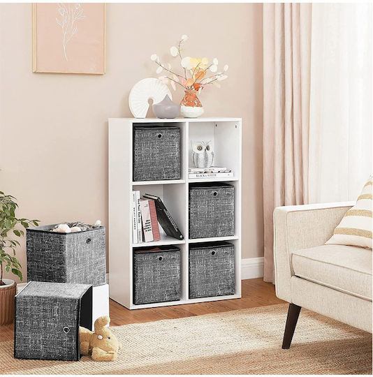 Songmics Υφασμάτινο Κουτί Αποθήκευσης Γκρι 30x30x30cm 6τμχ