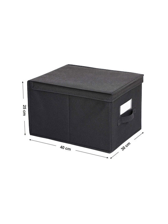 Songmics Fabric Storage Box Black 40x30x25cm 3pcs