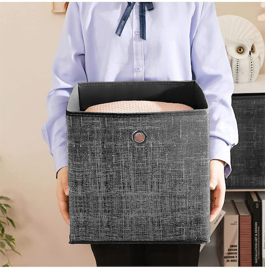 Songmics Υφασμάτινο Κουτί Αποθήκευσης Γκρι 30x30x30cm 6τμχ