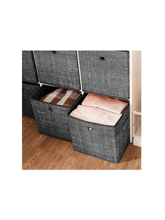 Songmics Тъкан Кутия за съхранение Сив 30x30x30см 6бр