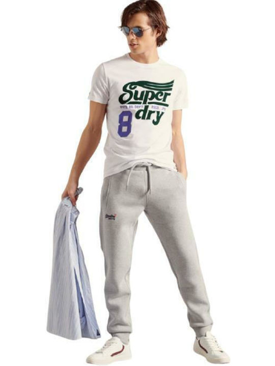 Superdry Collegiate Graphic Ανδρικό T-shirt Λευκό με Λογότυπο