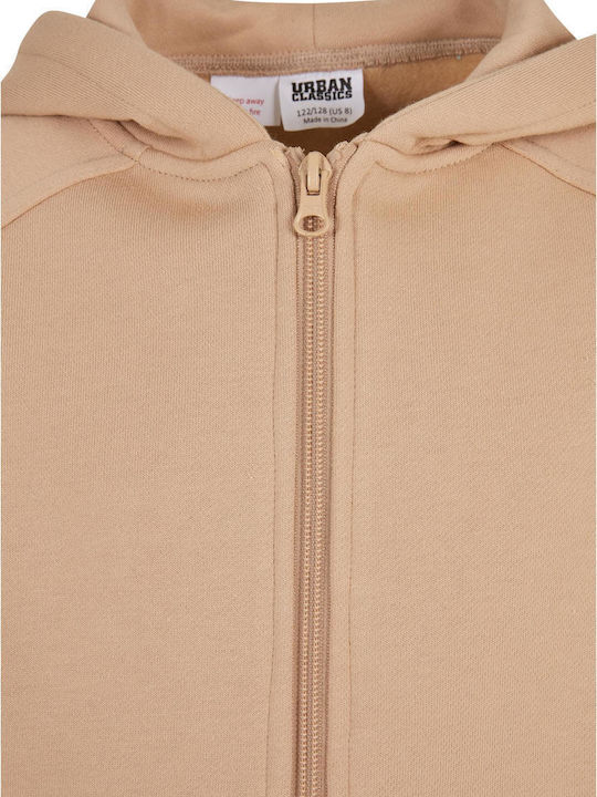 Kinder-Sweatshirt Strickjacke mit Kapuze Beiges