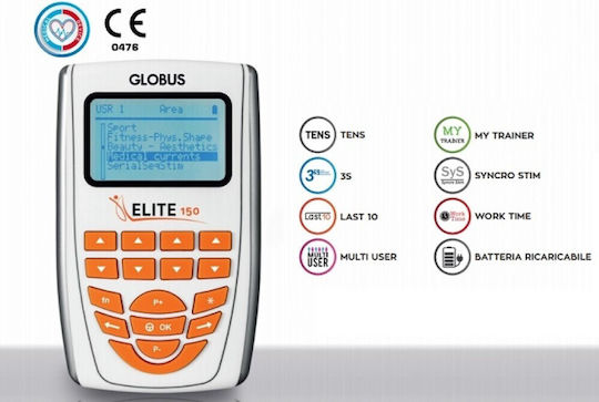 Globus Italia Elite 150 TENS Total Body Portable Muscle Stimulator
