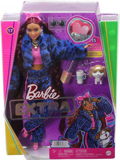 Barbie Blue Leopard Track Suit Κούκλα Extra για 3+ Ετών