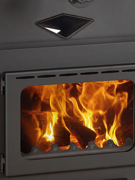 Prity CM Ενεργειακό Τζάκι Ξύλου 13kW Ίσιο με Ανοιγόμενη Πόρτα