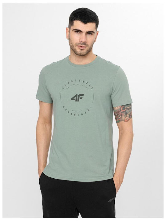 4F Herren T-Shirt Kurzarm Grün