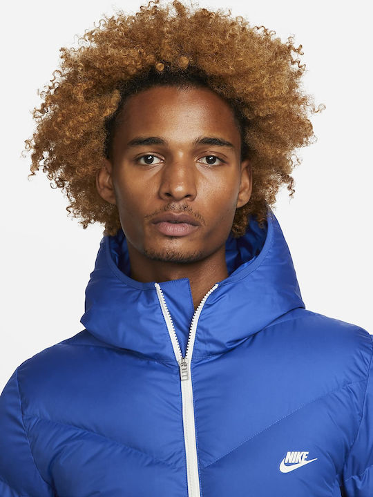 Geci Barbati Puffer Waterproof și cu Protecție Împotriva Vântului Royal Blue