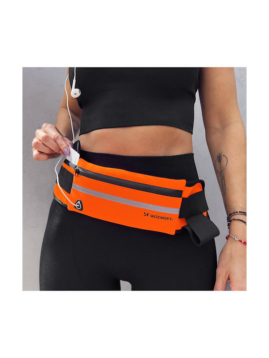 Wozinsky Expandable Belt Γυναικείο Τσαντάκι Μέσης για Τρέξιμο Μαύρο