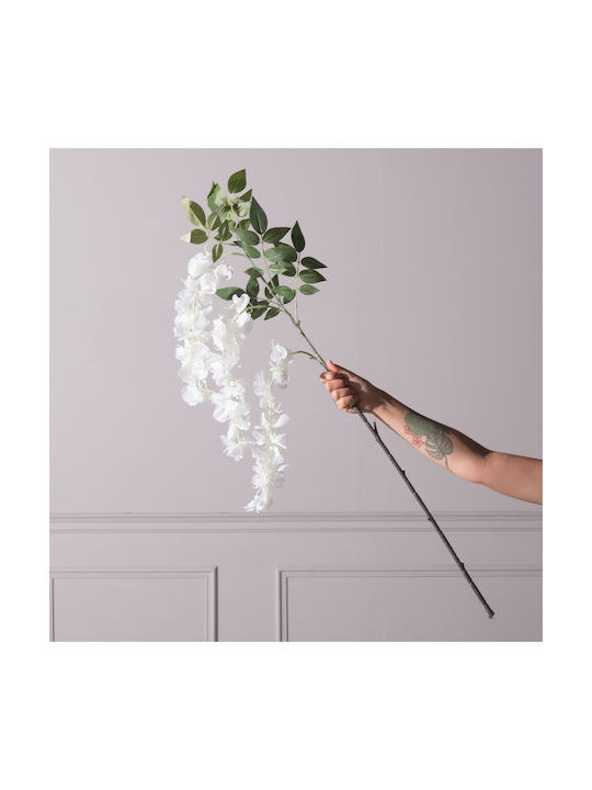 Supergreens Hanging Artificial Plant Chinese Wisteria White 180cm 1pcs