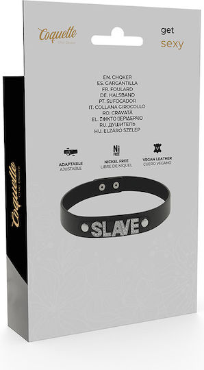 Coquette Hand Crafted Choker Slave Guler Black