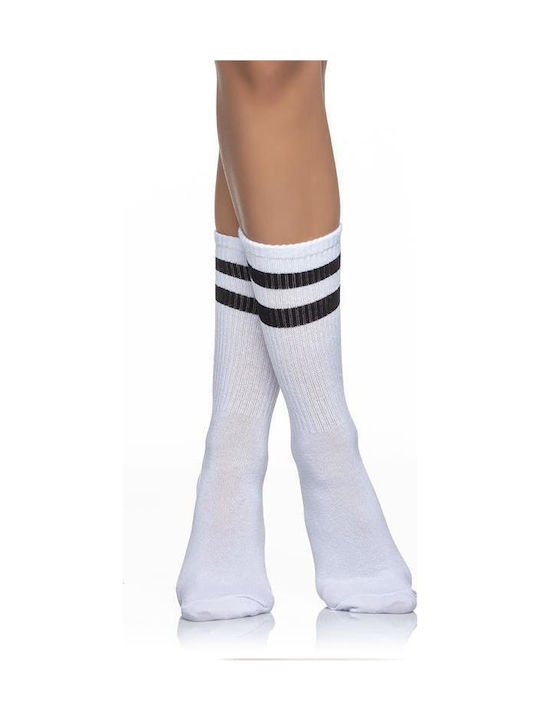 Inizio Women's Solid Color Socks White