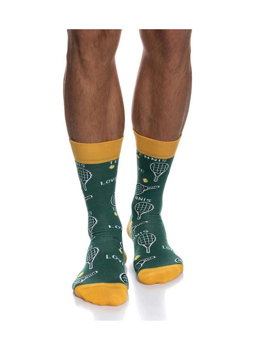 Inizio Men's Patterned Socks Green