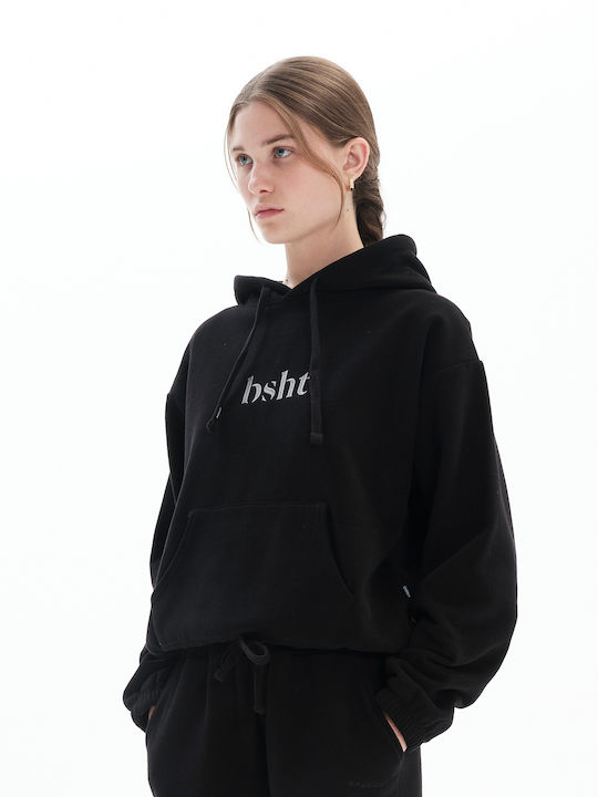 Damen Sweatshirt Kapuzen Schwarz