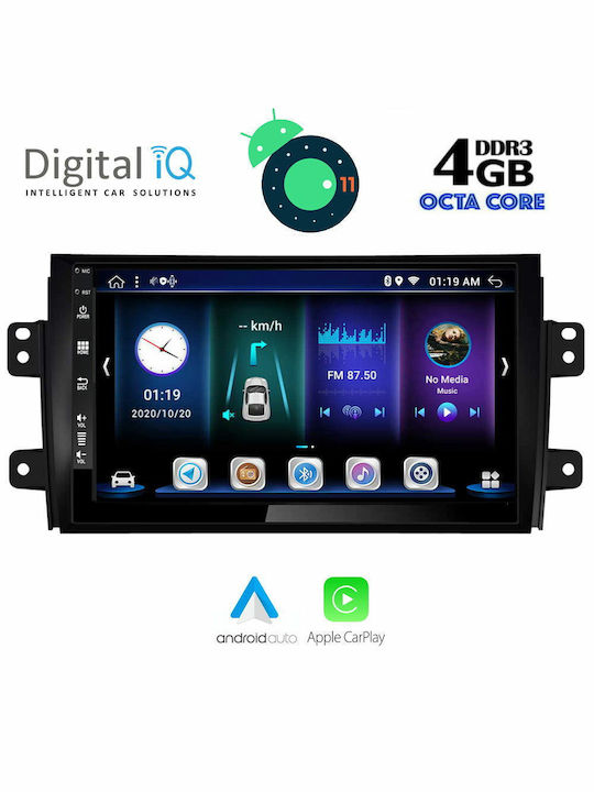 Digital IQ Sistem Audio Auto pentru Fiat Sedici Suzuki SX4 2005-2013 (Bluetooth/USB/AUX/WiFi/GPS/Apple-Carplay/Partitură) cu Ecran Tactil 9" DIQ_BXD_6688