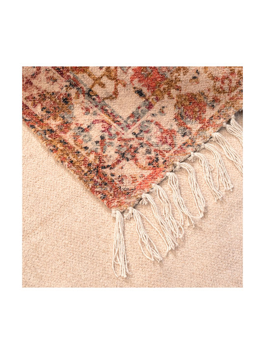 Viokarpet Nurai 20-AW-49 Handgefertigt Teppich Rechteckig Sommer Baumwolle mit Fransen Beige