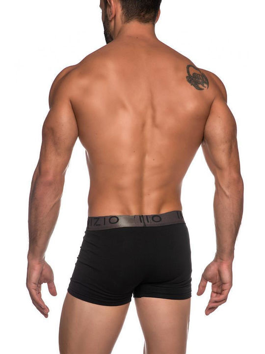 BLACK BOXER WITH EXTERNAL RUBBER AND LOGO INISIO 44000 BLACK/BRONZE ANTHRACITE