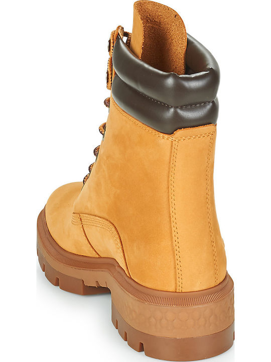 Cortina Valley 6 Inch Ghete Dama De Piele Galbene Ankle Boots