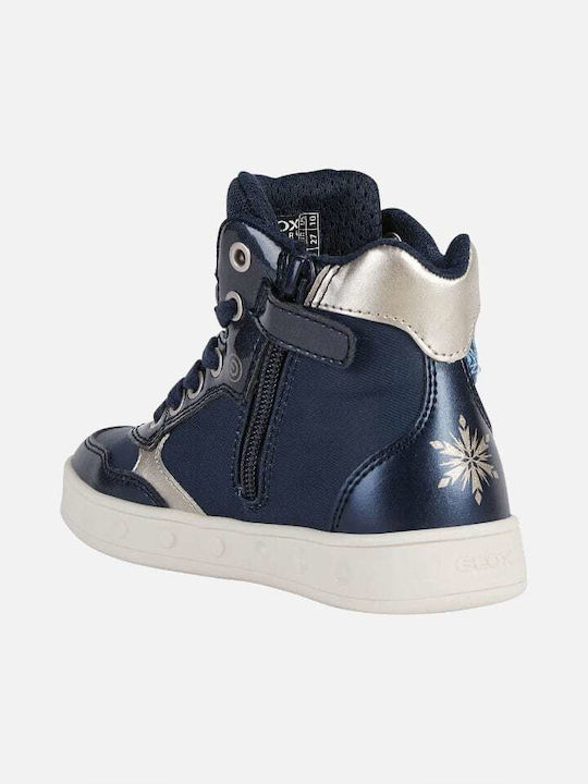 Frozen Kids Ankle Boots with Zipper and Lights Navy Blue
