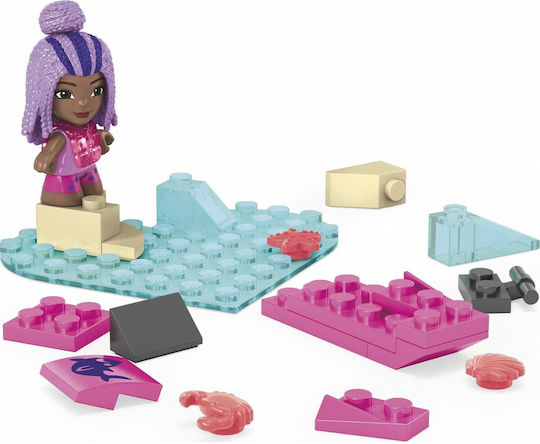 Mega Bloks Τουβλάκια Barbie Beach Splash Color Reveal για 4+ Ετών 26τμχ