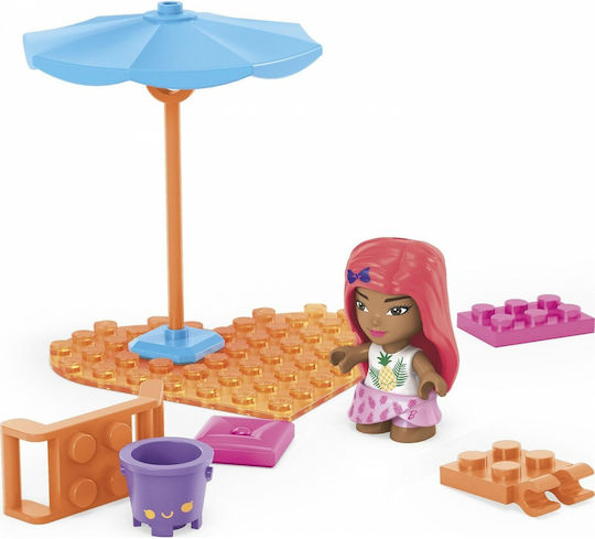 Mega Bloks Конструктори Barbie Beach Day Color Reveal за 4+ Години 16 Бройки