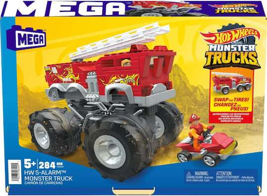 Mega Bloks Τουβλάκια Monster Truck - Πυροσβεστικό Όχημα για 5+ Ετών 284τμχ