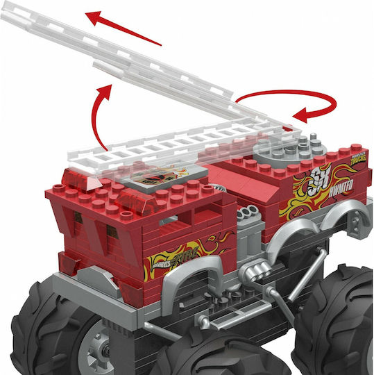 Mega Bloks Τουβλάκια Monster Truck - Πυροσβεστικό Όχημα για 5+ Ετών 284τμχ