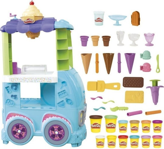 Hasbro Плей-Доу Пластелин - Игра Ice Cream Truck за 3+ Години 12 Броя
