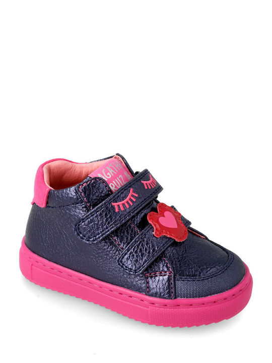 Kids Sneakers High with Scratch Blue