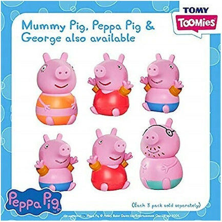 Tomy Peppa Pig Squirters Tοomies - Daddy Μπουγελόφατσες για 18+ Μηνών 3τμχ