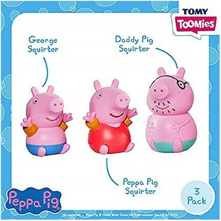 Tomy Peppa Pig Squirters Tοomies - Daddy Μπουγελόφατσες για 18+ Μηνών 3τμχ