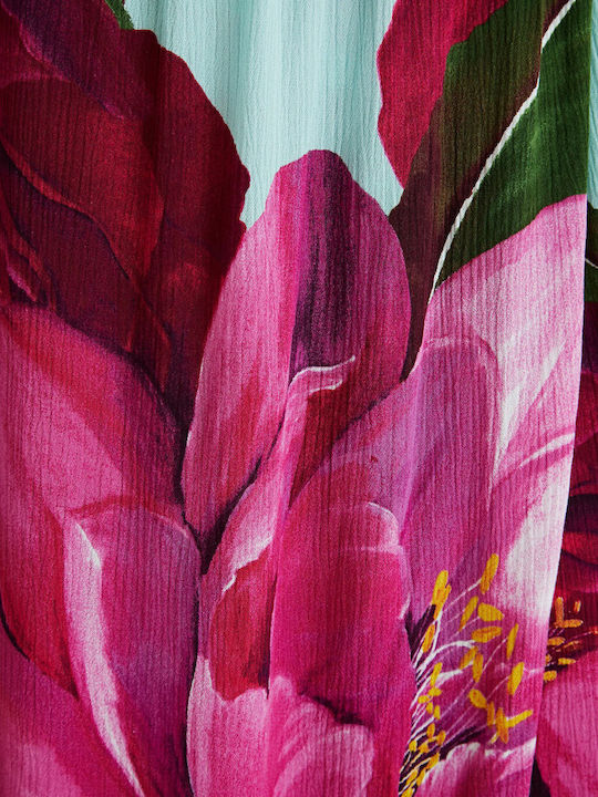 Arles Sommer Midi Damenkleid mit Rüschen Blumen