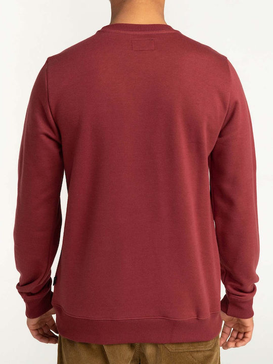 Billabong Crew Neck Stamp Oxblood Men's Sweatshirt with Hood Oxblood