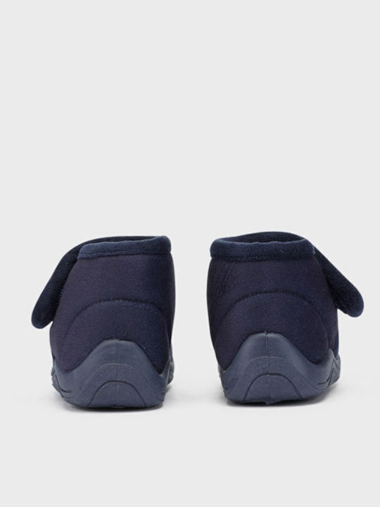 Kinderhausschuhe Stiefel Marineblau