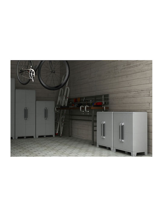 Double-Leaf Transforming Cabinet Made of Polypropylene with 3 Shelves 78x43.6x185 cm