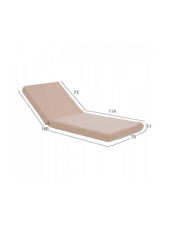 HomeMarkt Sun Lounger Cushion Sifnos Beige 119x78cm.