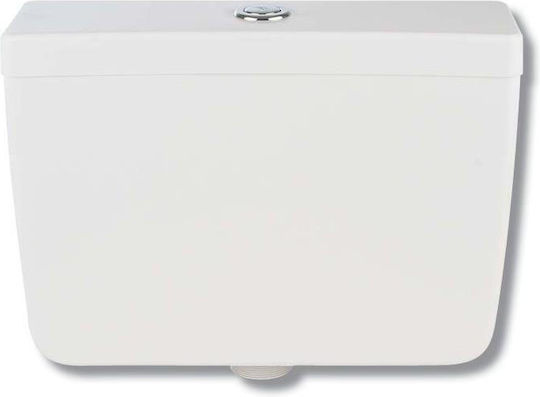 Spek Triton Wall Mounted Plastic Low Pressure Rectangular Toilet Flush Tank White