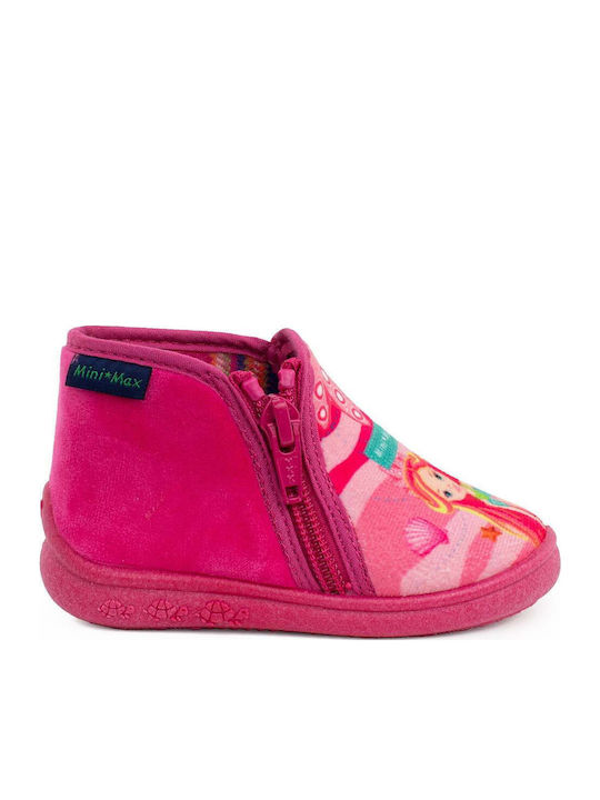 Kinderhausschuhe Stiefel Fuchsie