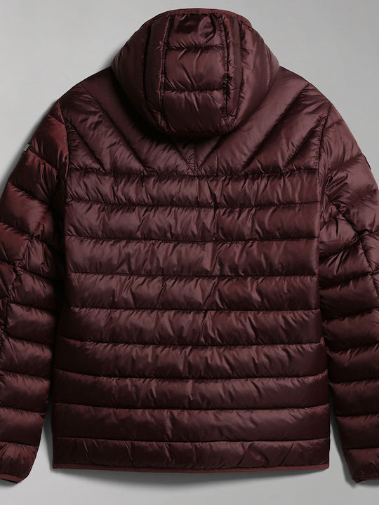 Winter Jacket Puffer Burgundy Fudge