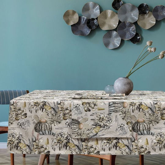 Das Home Tablecloth 0618 Grey / Olive green 140x180cm