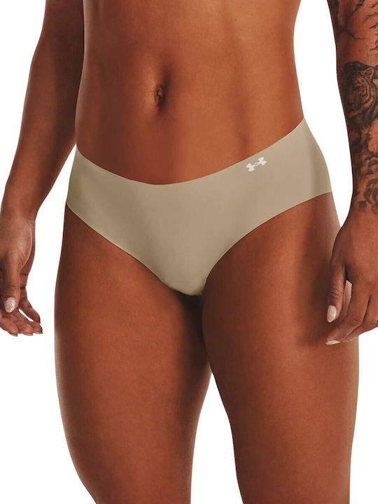 Pure Stretch Hipster Damen Slip 3Pack Nahtlos Beige