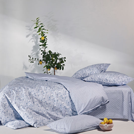 Kentia Renata Kissenbezug-Set Oxford 39A Blue 50x70cm.