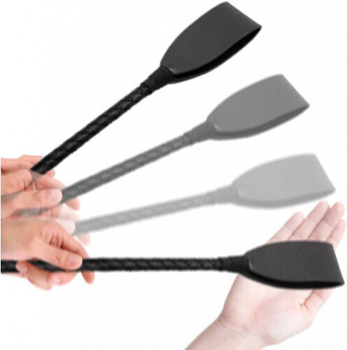 Naughty Toys Paddle Μαστίγιο Ιππασίας Με Χρυσές Μεταλλικές Επενδύσεις 30cm σε Μαύρο Χρώμα