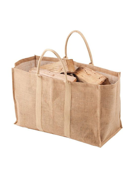 Home & Camp HC20755 Fabric Firewood Bag 60x31x63cm Beige