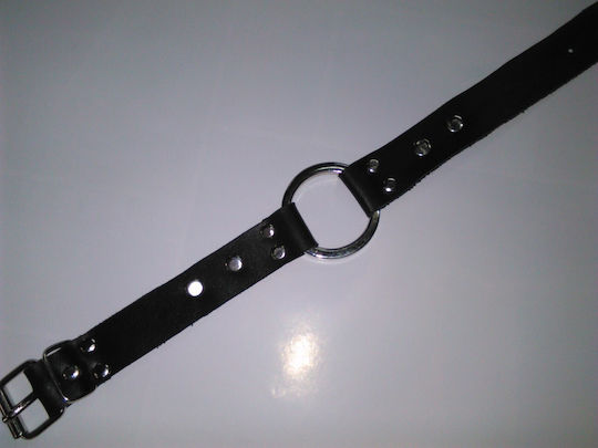 Kinksters Gag BDSM Soft Leather Gag with a 4cm Thong in Black Color