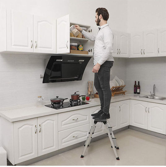 Songmics Step Ladder Aluminum 3 Stair 62cm