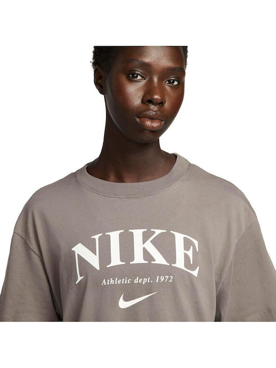 Summer Mini Athletic Dress T-Shirt Short Sleeve Grey