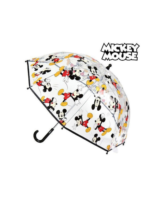 Mickey Mouse Clubhouse Umbrelă pentru copii Mâner curbat Mickey colorată cu diametrul de 71cm.