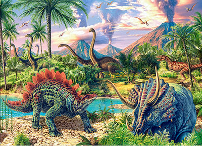 Puzzle pentru Copii Dinosaur Volcanos pentru 6++ Ani 120buc Castorland