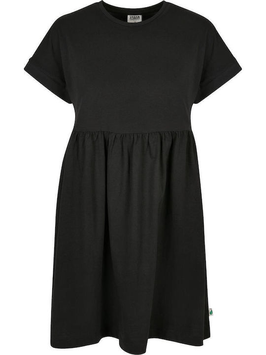 Rochii De Vară Pentru Femei Mini Tricou Rochie Cu Volane Neagră