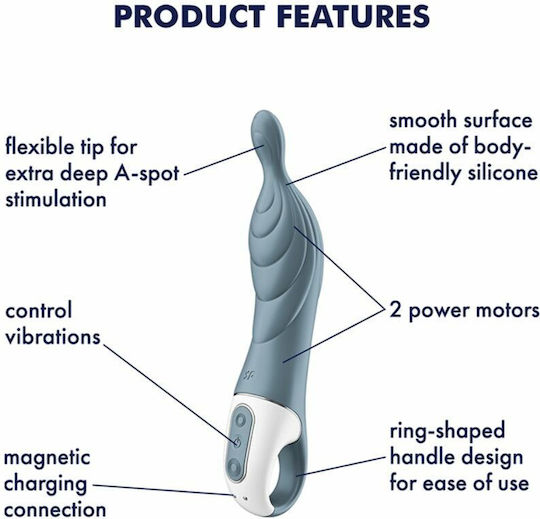 Satisfyer A-Mazing 2 Вибратор G-Spot 22см Сив